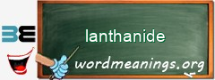 WordMeaning blackboard for lanthanide